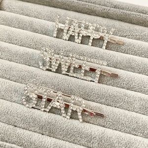 Sassy Phrase Bling Rhinestone Barette Hair Clips